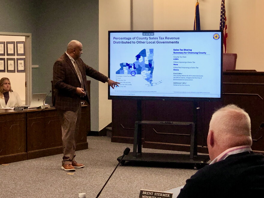 Chemung County Executive delivers 2026 proposed budget presentation to the county legislature.