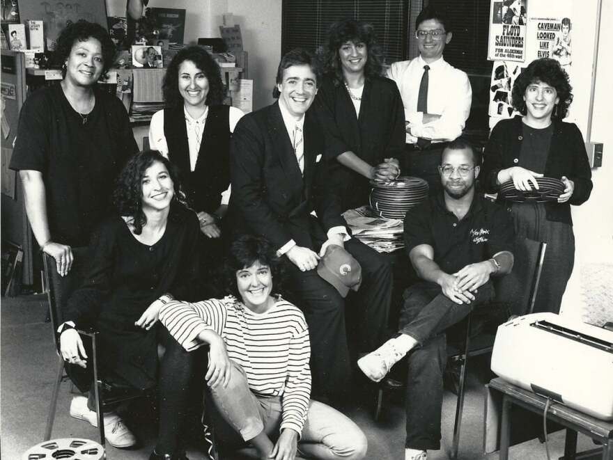 Group of radio producers, reporters and host