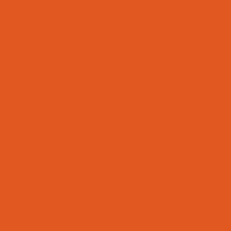 A solid color swatch depicting "Showgirl Orange" from Taylor Swift's 2025 album "The Life of a Showgirl."