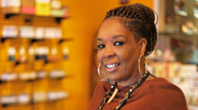 Tzima Brown, founder of Sunrise Artisan Bath and Body in Columbia’s Five Points.