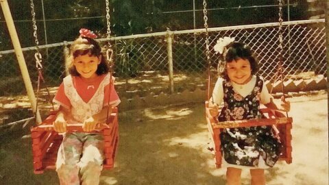 Gabriela Nagy and her sister growing up in Venezuela
