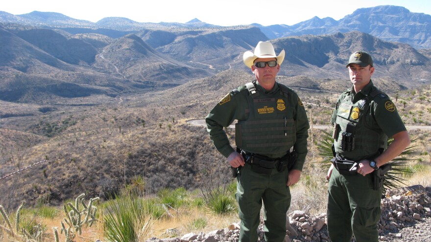 Border Patrol Agent Rush Carter, left, and Assistant Chief Patrol Agent Stephen Crump.