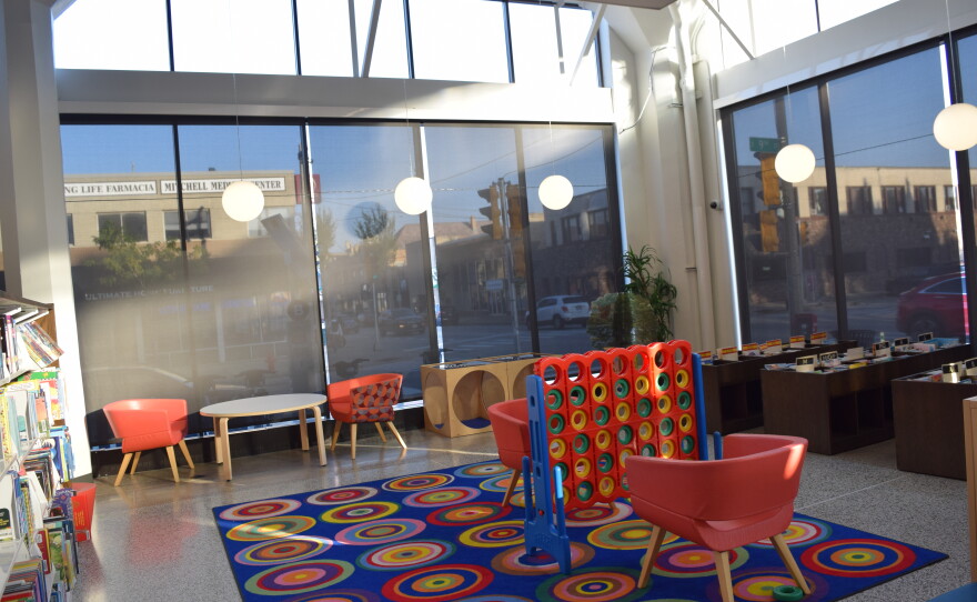 The children's play area at Mitchell Street library.