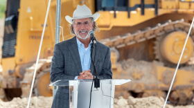  Arch "Beaver" Aplin speaks at the groundbreaking of the Springfield Buc-ee's on August 23, 2022