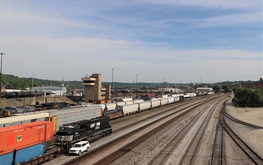 Queensgate Yard looking north into Camp Washington