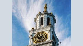 City Hall of Norwich Connecticut and its clock and bell tower.