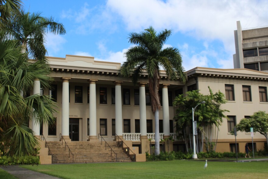 FILE - The University of Hawaiʻi at Mānoa's Hawaiʻi Hall.