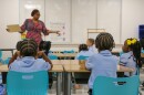 A first-grade classroom at the Leah Chase School in August of 2024.