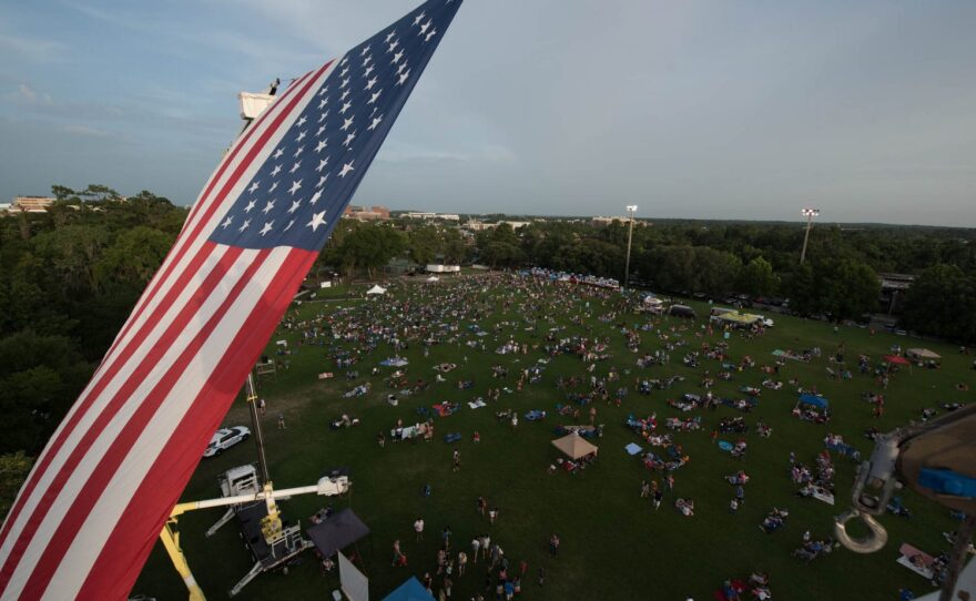 An annual tradition, the Fanfares and Fireworks show is held July 3 at Flavet Field. It is put on by the College of Journalism and Communication's Division of Media Properties, parent organization of WUFT News. (Photo by Steve Johnson/WUFT News)