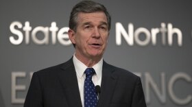 North Carolina Gov. Roy Cooper speaks during a July 28, 2020, press conference in Raleigh. 