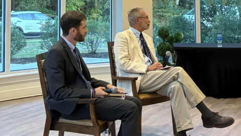 Rep. Andy Harris and Challenger Dan Schwartz (D) During Debate