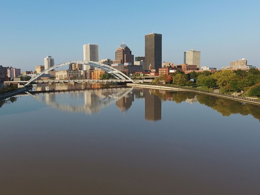 A skyline view of Rochester