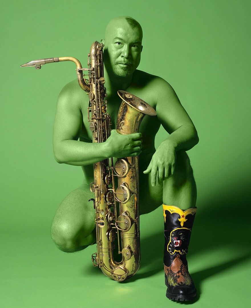 Fred used this photo on the cover of his album <em>Celestial Green Monster</em>, and his book <em>Wicked Theory, Naked Practice.</em>