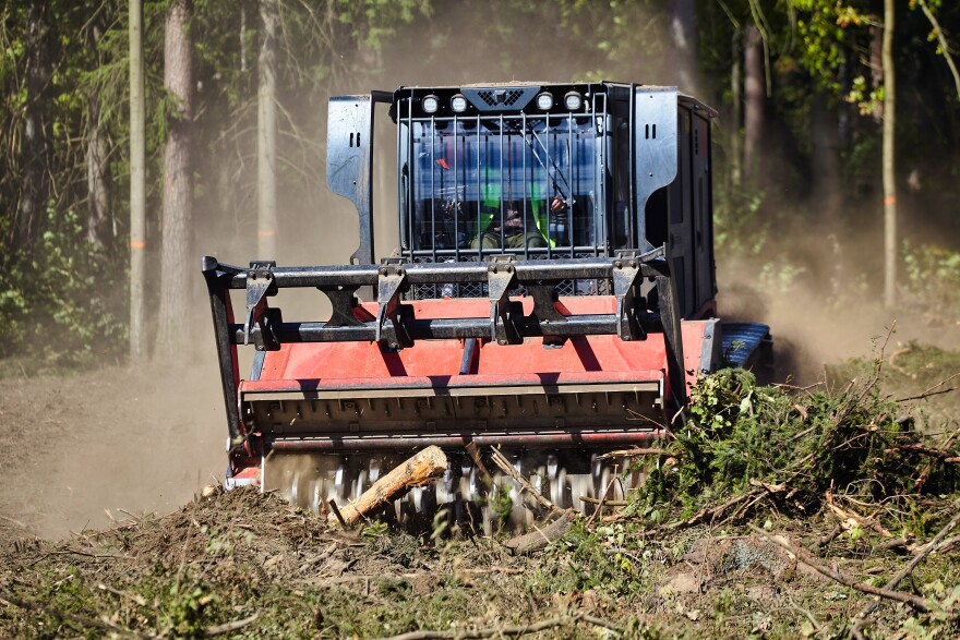 A mulcher similar to the masticator being employed in Parleys Canyon