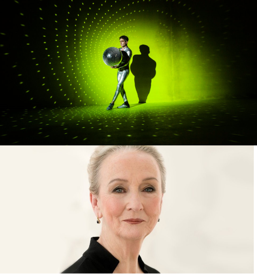 Jack Ferver as Tinker Bell in “Peter Pan” at Bard SummerScape festival. (Credit Lauren Lancaster for The New York Times) -- and Kathleen Chalfant (credit - playwrightshorizons.org)