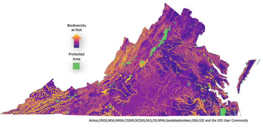 Map of biodiversity importance