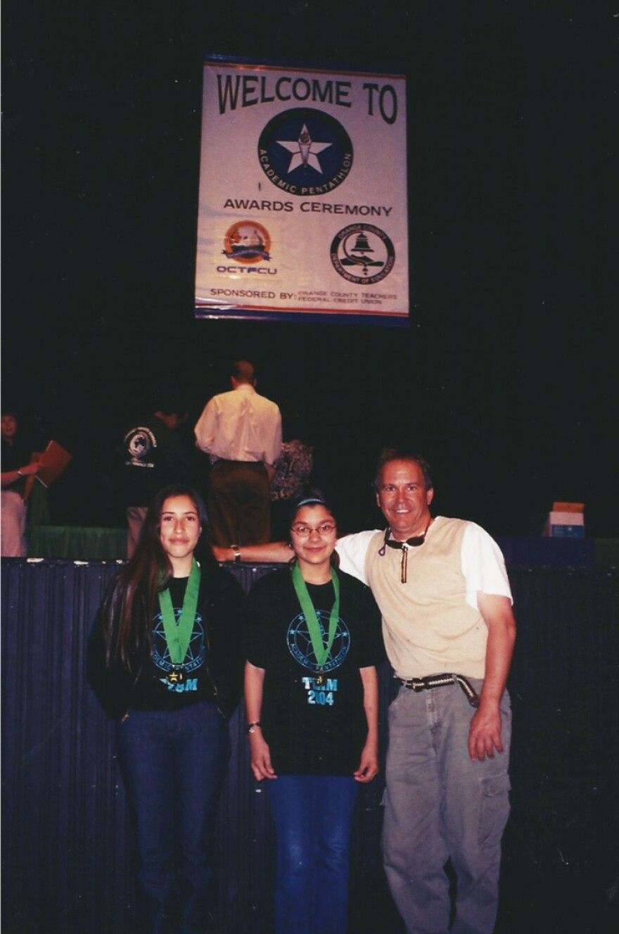 Melissa Adams (left) was a winner at a Pentathlon competition in middle school.