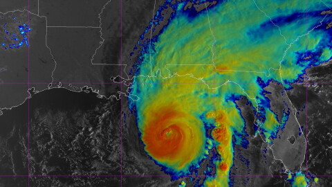 Satellite imagery of Hurricane Isaias from Friday morning, Oct. 9, 2026.