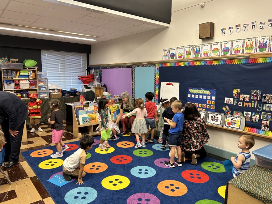 Pre-K students at Red Mill Elementary School in East Greenbush