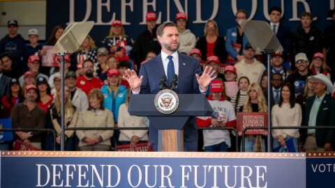 Vice President JD Vance speaks at a rally in Howell, MI on October 27, 2026