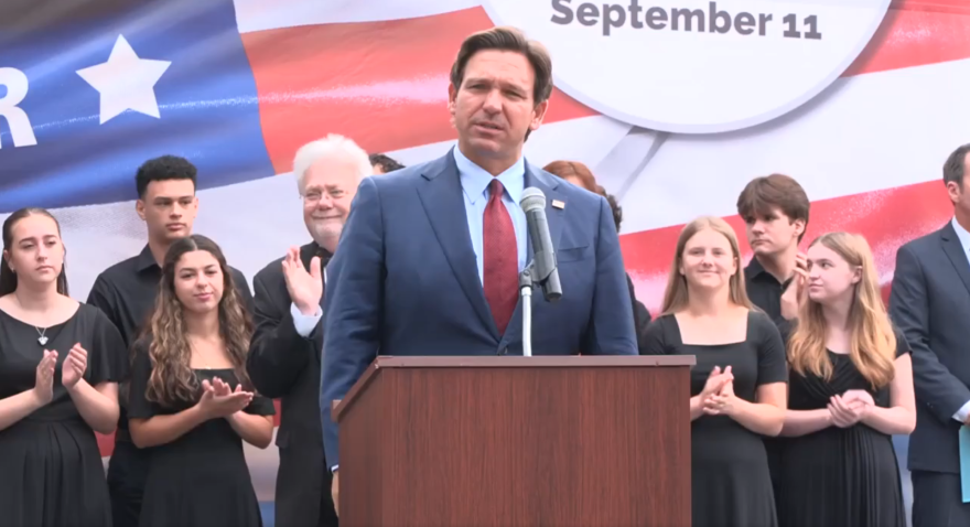 Governor Ron DeSantis makes comments on the anniversary of September 11. He also spoke on the murder of Charlie Kirk.