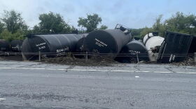 A CSX train derailed in Scotia, NY on Aug. 4, 2023 
