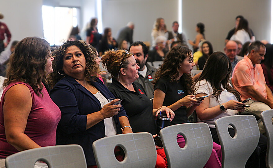 AWC employees, education professionals, agricultural leaders and other local figures were among those attending the town hall Tuesday.