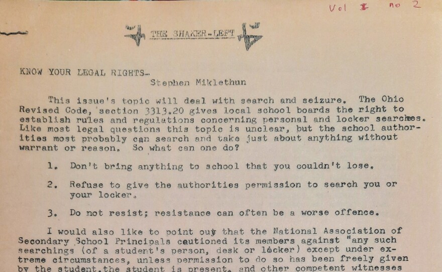 Page from an underground newspaper