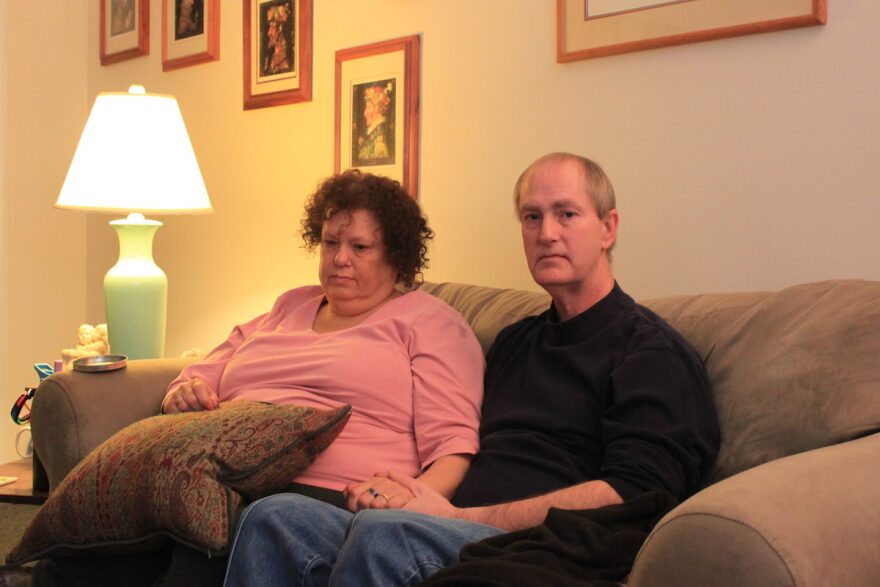 MJ Lightbody with her husband, Lee. Gabe Altieri/WSKG