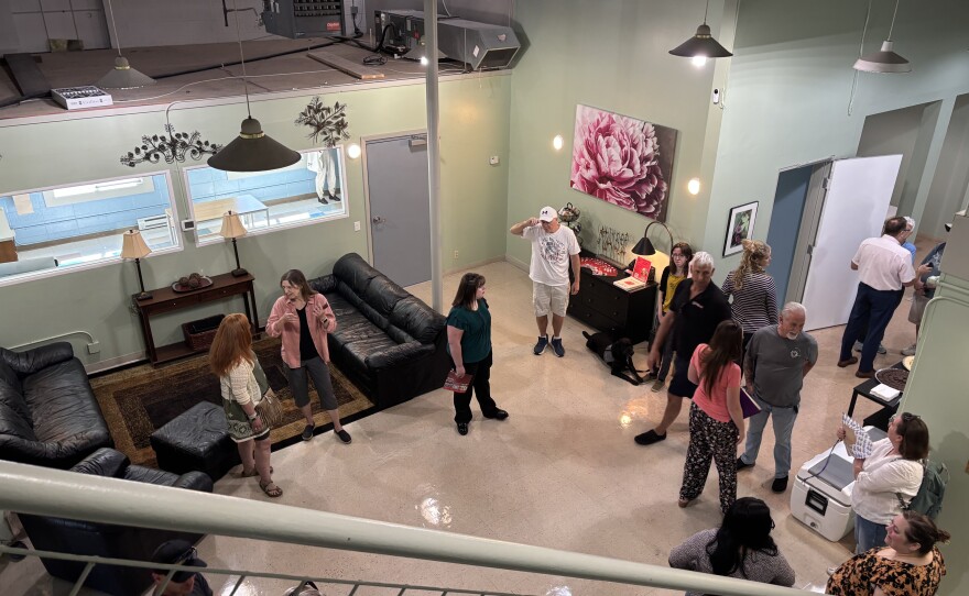 A peek inside the Murnane Family Resource Center as community members attend its opening on July 8, 2026.
