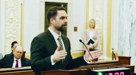 Attorney Randall Yates argues against the constitutionality of Senate Bill 1027 before the Oklahoma Supreme Court on Nov. 18, 2025.