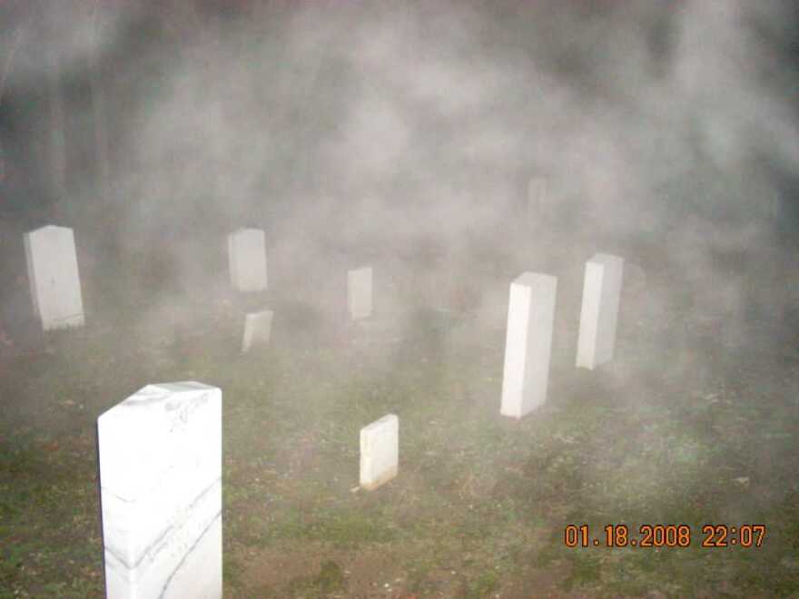 A mist photographed during Armando Nunez's first investigation at Cross Creek Cemetery, January, 2008.