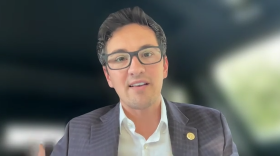 Michigan State Rep. Jason Morgan (D-Ann Arbor) speaks over Zoom.