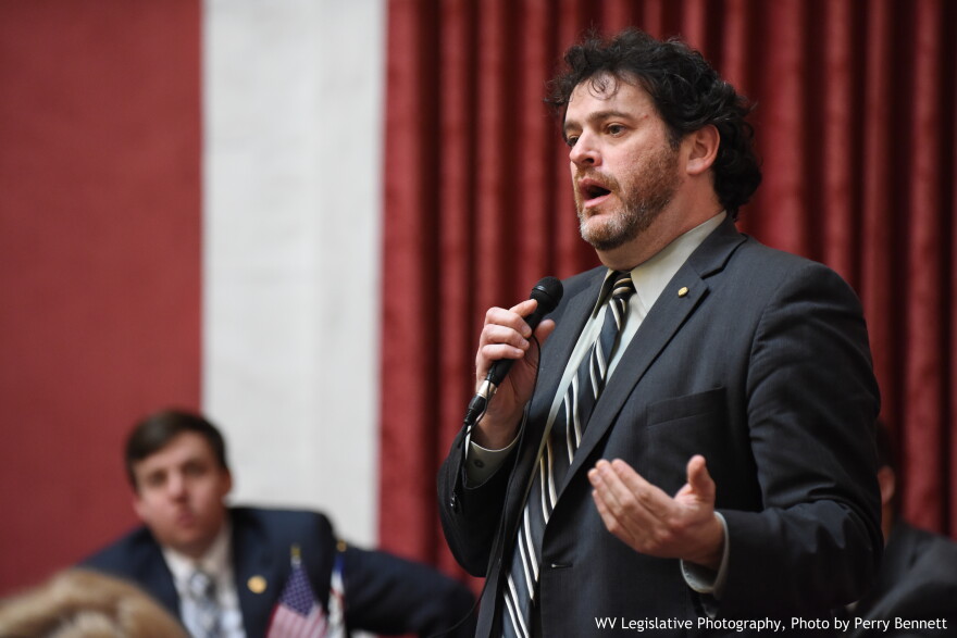 In this Feb. 27, 2017 file photo, Del. Mike Pushkin speaks on the House floor. Pushkin and other House Dems are calling for leadership to consider recreational marijuana as a new revenue stream for the state.
