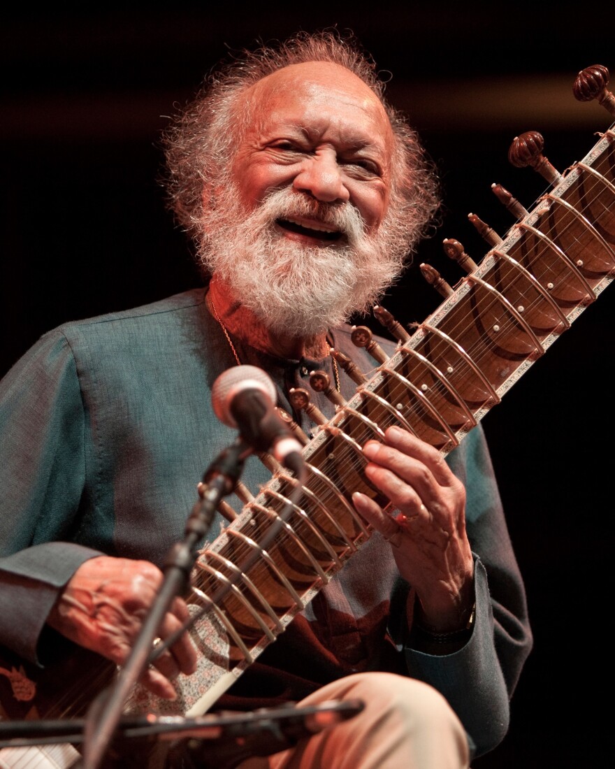 Ravi Shankar performs at the age of 91.