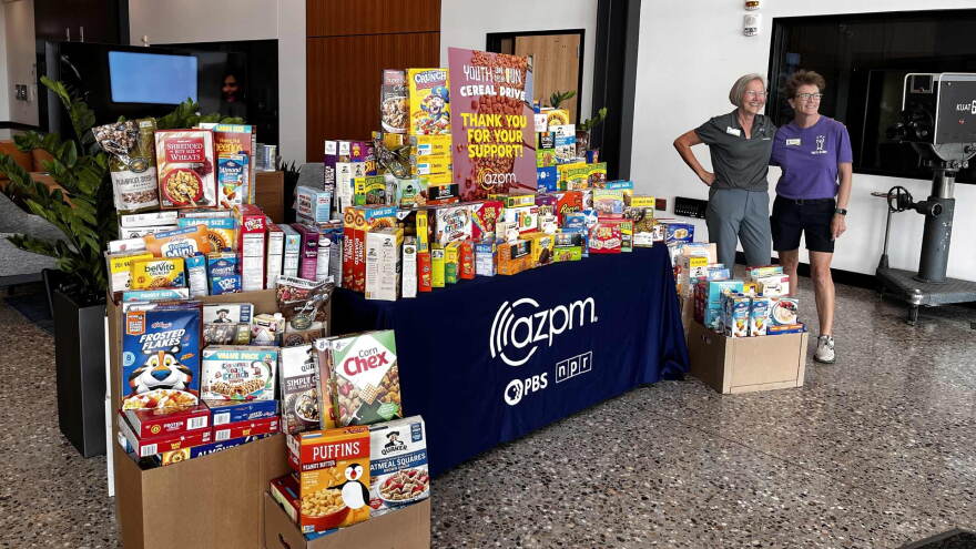Youth On Their Own cereal drive donations