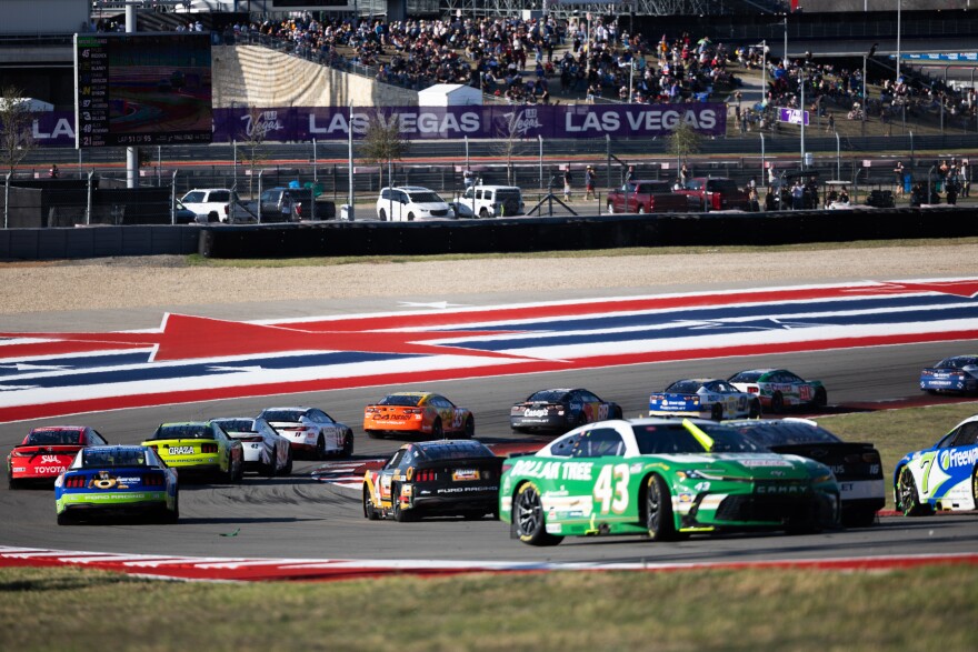 Erik Jones spins out on lap 52 during the NASCAR Cup Series race.