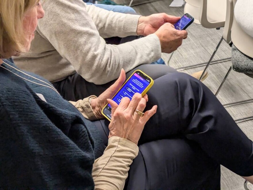 Attendees at the Martinsville event were able to participate in live feedback on their phones.