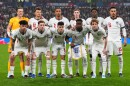 England players pose for a team photo before the start of the International friendly soccer match between England and Japan in London, Tuesday, March 31, 2026.