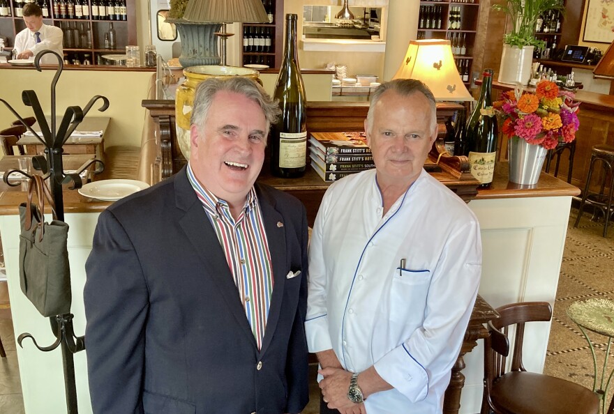 APR news director Pat Duggins with James Beard award-winning chef Frank Stitt