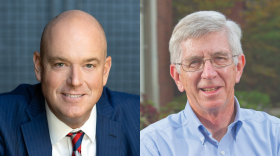 Indiana House District 86 candidates from left to right: Republican Glenn Bill and incumbent Democrat Edward DeLaney.