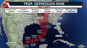 Oct 6, 2026: 5pm track of future Isaias by the NHC.