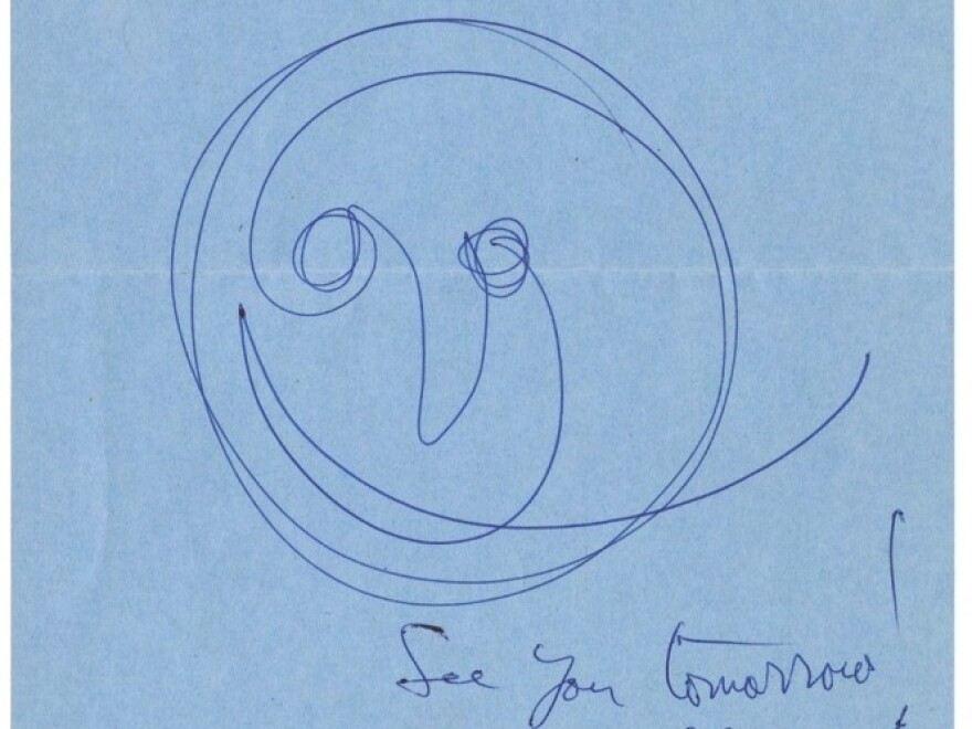Doodle by photographer Richard Avedon in <em>Scrawl</em>.