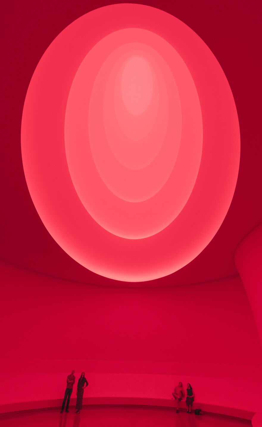 Turrell describes<em> Aten Reign</em> as "an architecture of space created with light." <a href="http://web.guggenheim.org/exhibitions/turrell/#atenreign">Click here to learn more about it.</a>