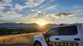 A Cache County Sheriff's vehicle overlooking Cache County. 