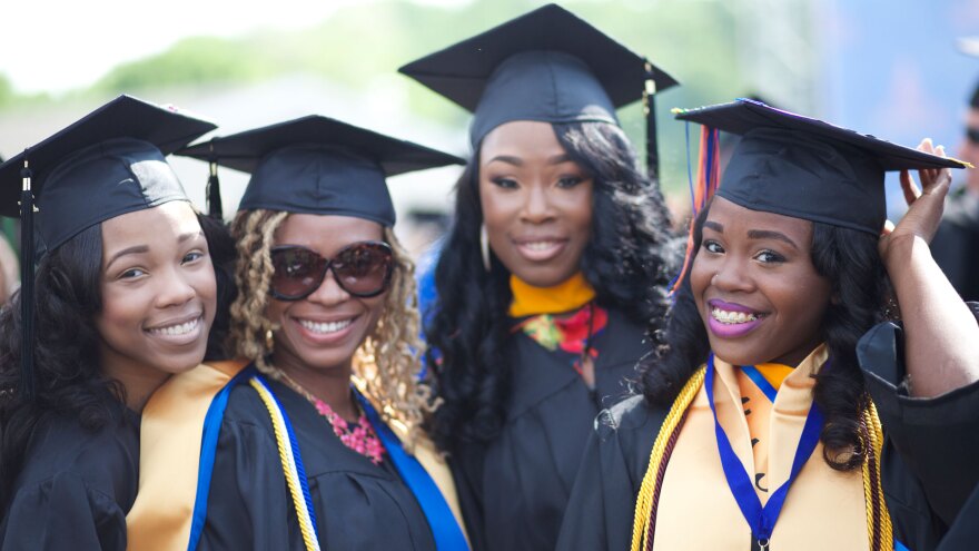 Recent graduates of Morgan State University, Maryland.