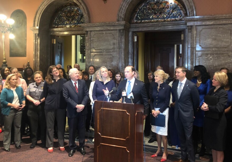 SC Attorney General Alan Wilson during press conference Friday delivering findings from Annual HumanTrafficking Task Force Report