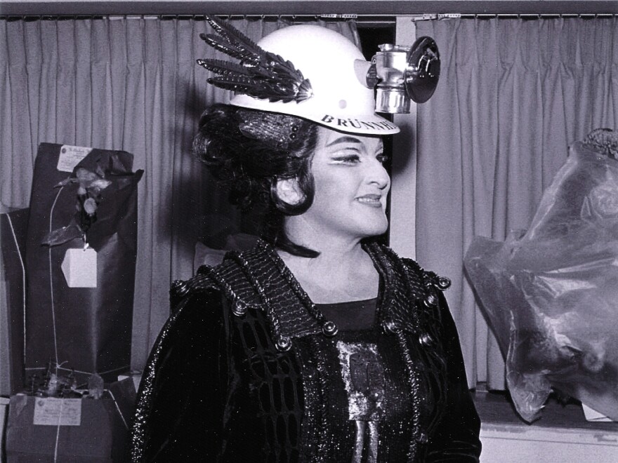 In 1959, soprano Birgit Nilsson wore a custom miner's helmet to a rehearsal at the Metropolitan Opera as a joke to protest the dim lighting in a production.