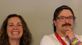 Karen Willmott and Steven Mongtomery at their St. George StoryCorps appointment in May 2025.