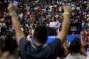 Democratic presidential nominee Vice President Kamala Harris speaks at a campaign rally, Saturday, Aug. 10, 2024, in Las Vegas. 